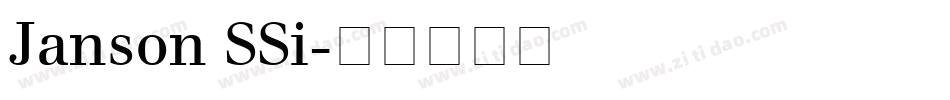 Janson SSi字体转换